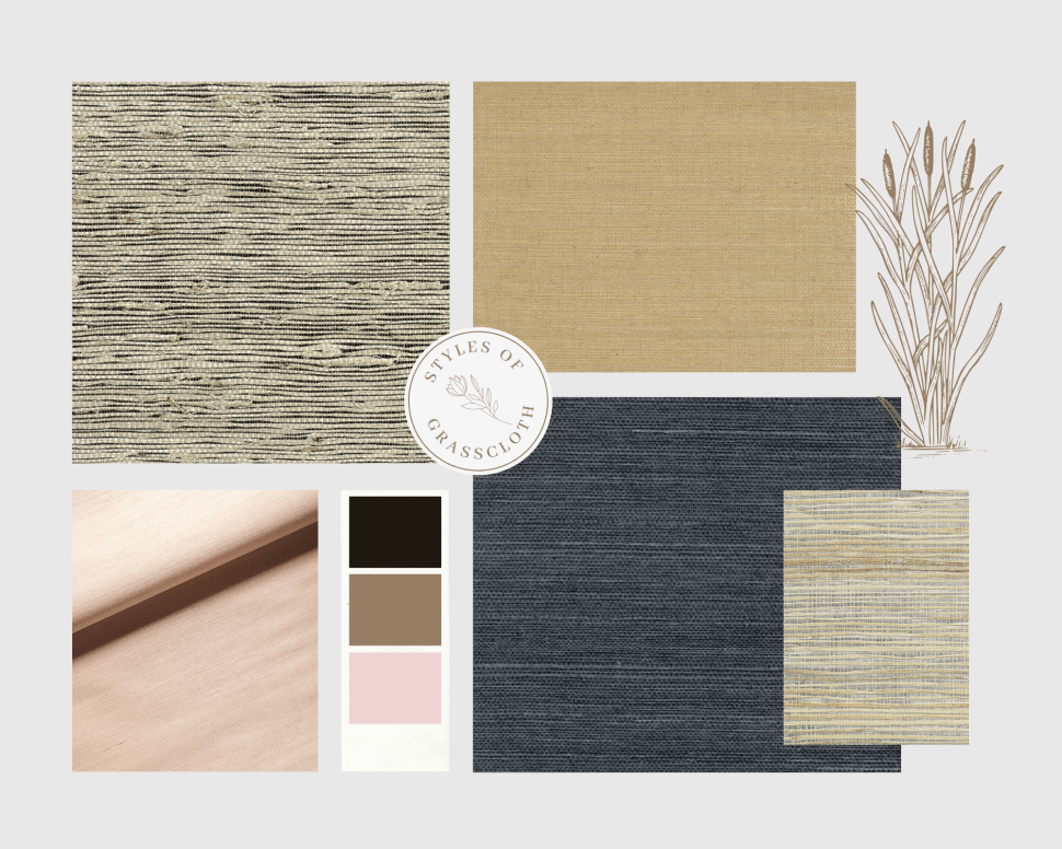 Because grasscloth wallpaper is made from natural reeds, texture varies from style to style.