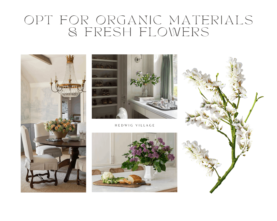 opt for organic materials to Bring French Modern Into Your Home