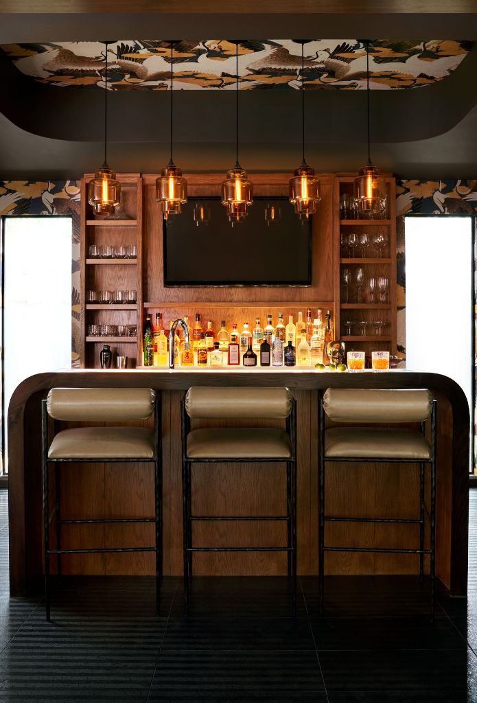 Mad Men inspired bar by Laura U Design Collective
