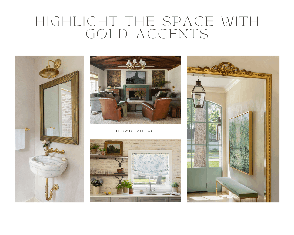 highlight with gold accents to Bring French Modern Into Your Home