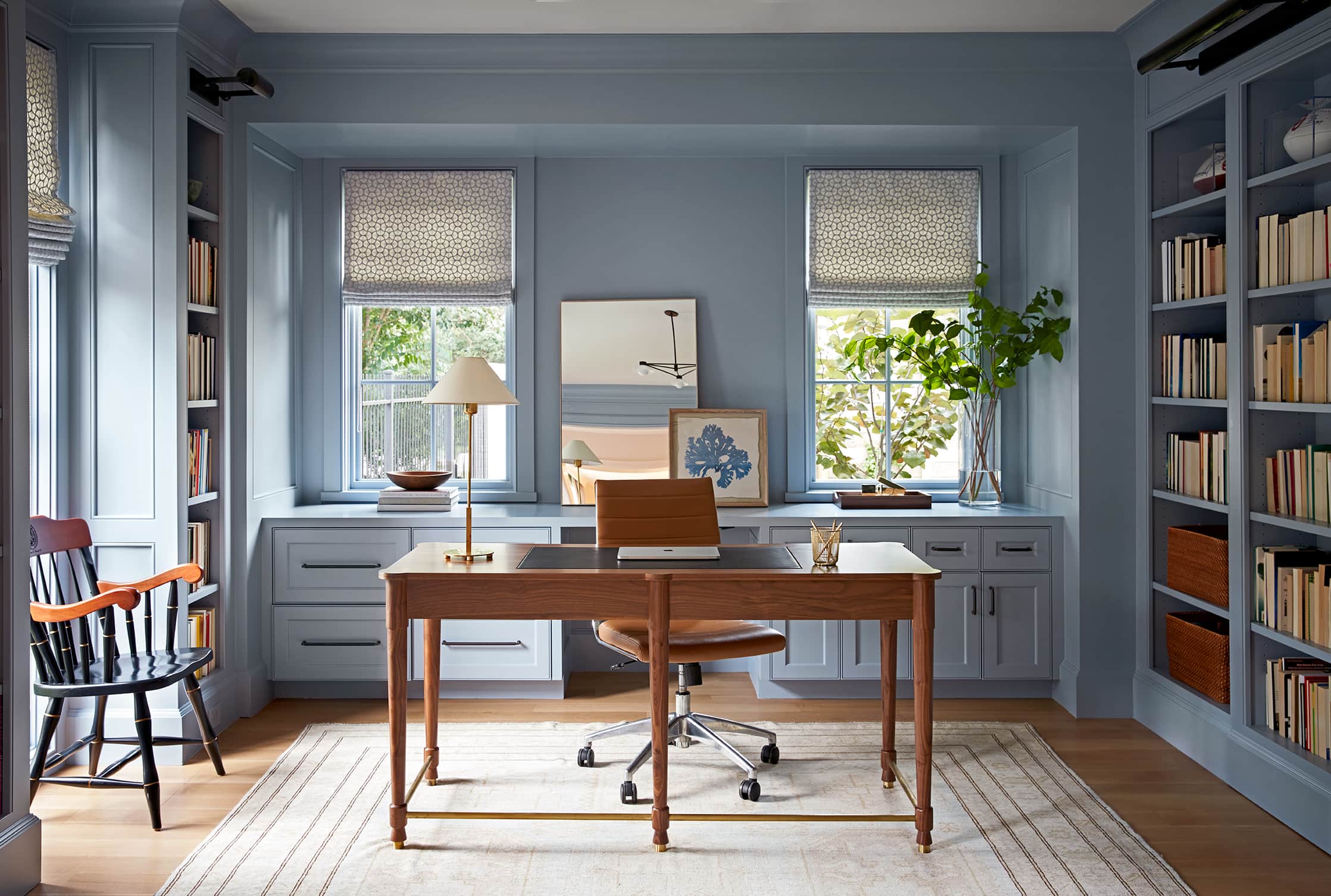 A stunning home office designed by Laura U Design Collective.