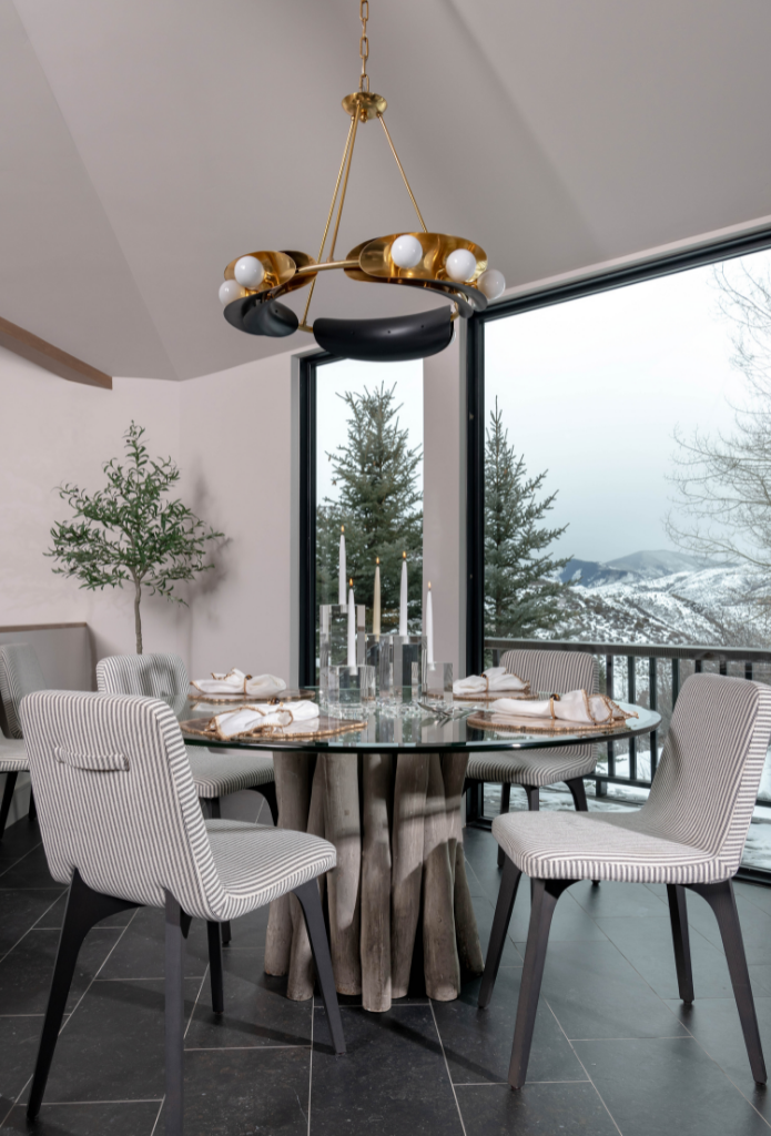 Breakfast nook in Aspen designed by Laura U Design Collective