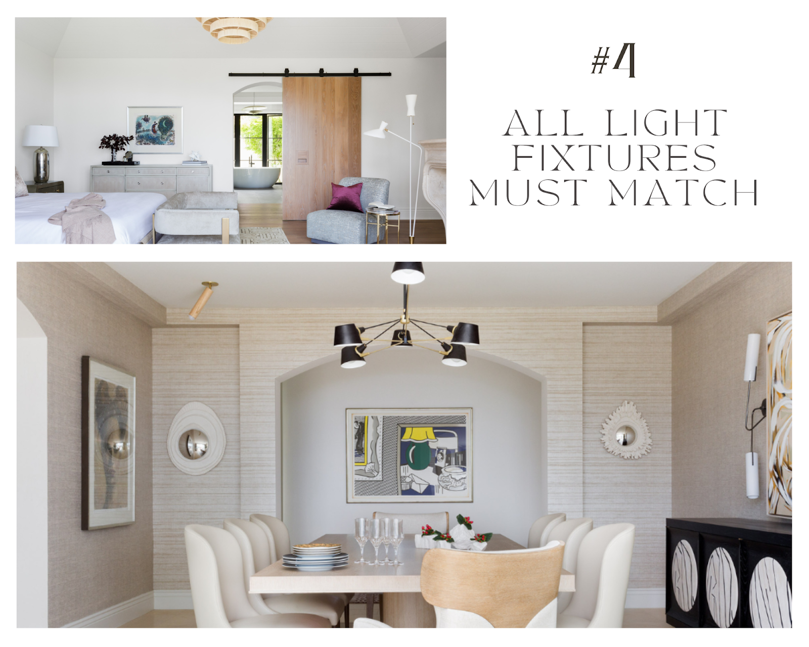 Another Myth: All light fixtures must match each other