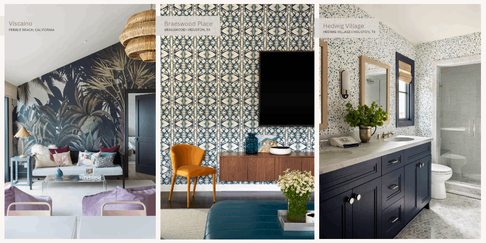 Hang Patterned, Washable Wallpaper in Shared Spaces in case of spills