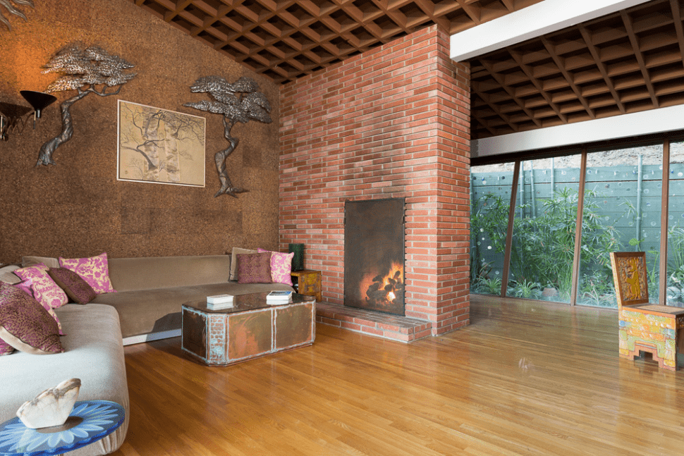 Earthy and raw tones of A. Quincy Jones House in the lap of nature.