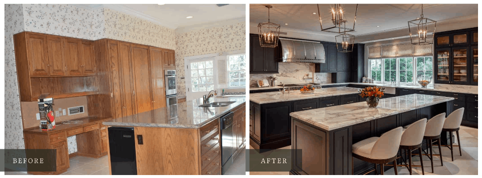 Above are before and after photos of our Willowick Residence renovation. 