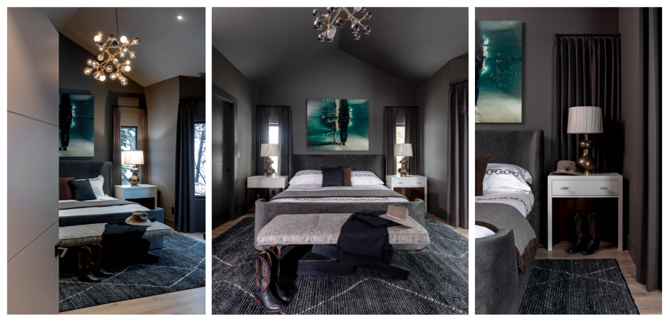 Create a Private Retreat for Work or Relaxation with dark tones and luxurious materials