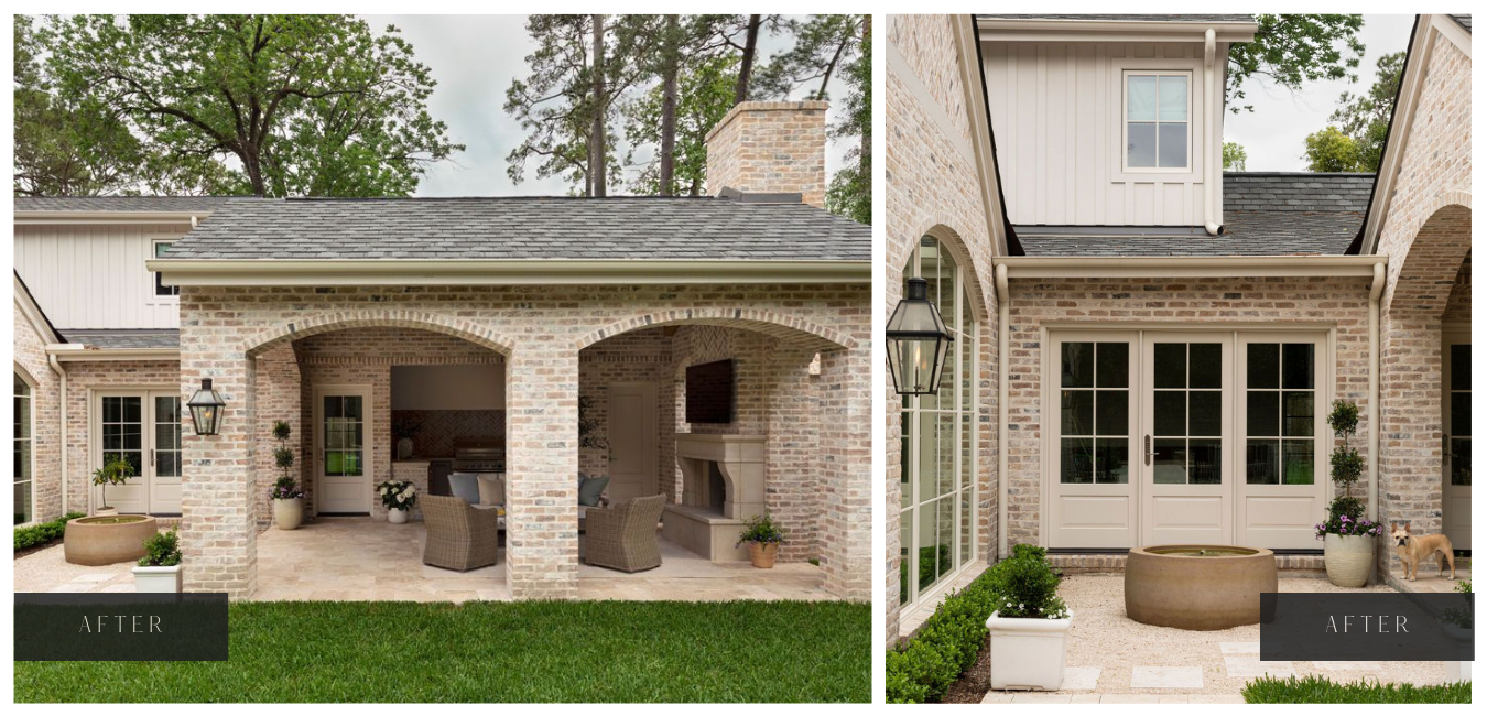 After photos of the Hedwig Village home loggia.
