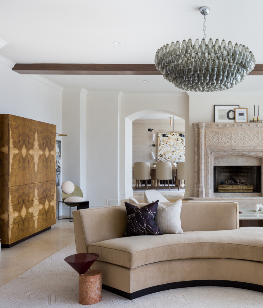 Formal Living Room in Pebble Beach CA designed by Laura U