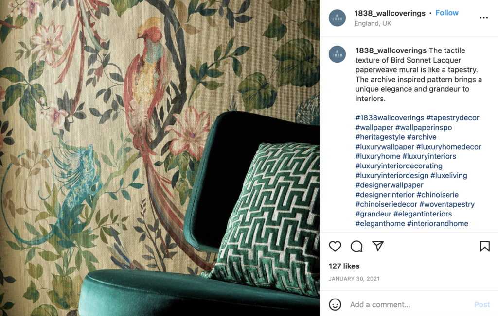Instagram post for Grasscloth Wallpaper
