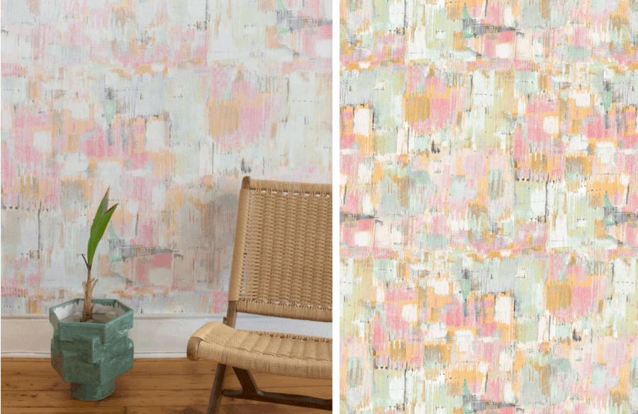 sustainable textiles, colorful wall coverings, light bright interiors 