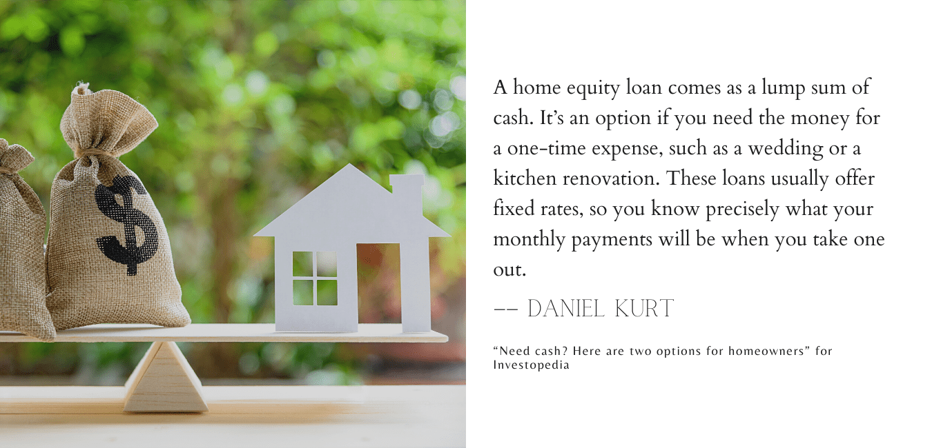 Quote talking about home equity loans and it's benefits