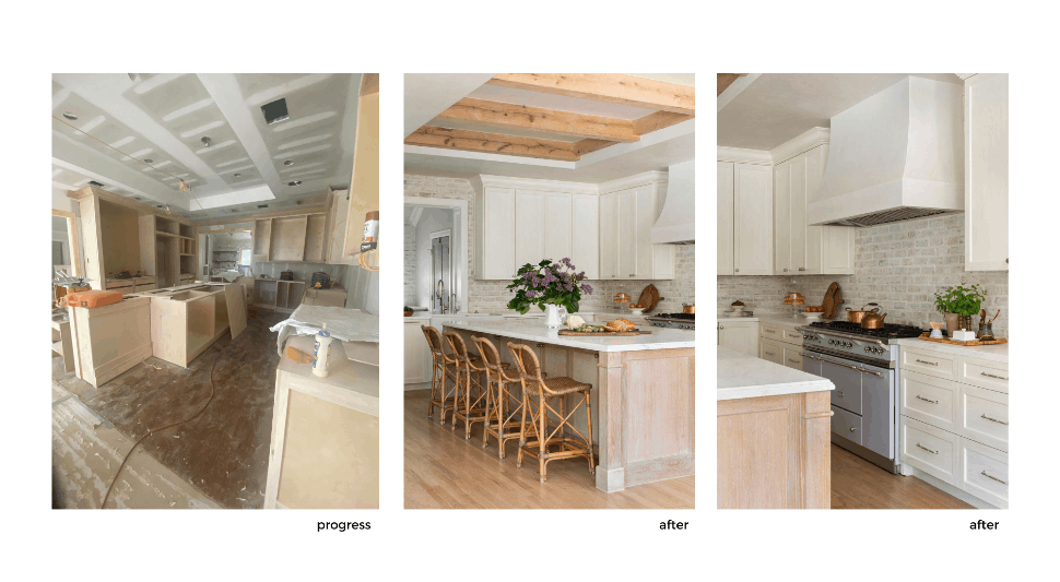 For major renovations, like the above kitchen renovation, clients may need to move out.