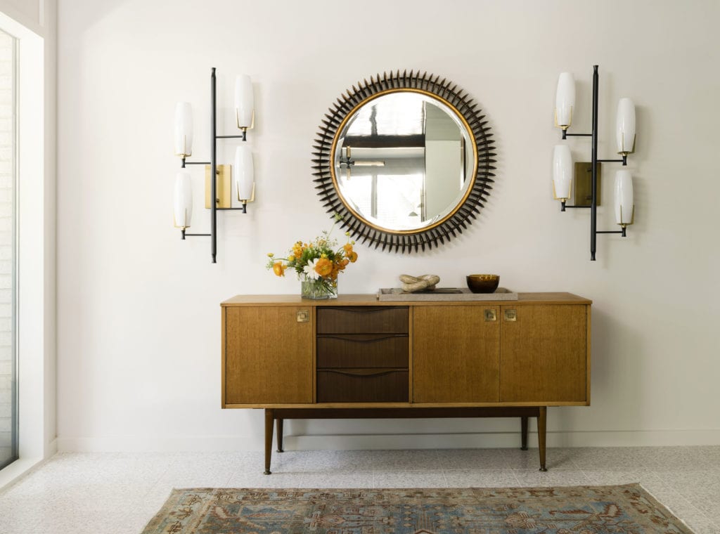 The foyer at Greentree, a mid-century home designed by Laura U