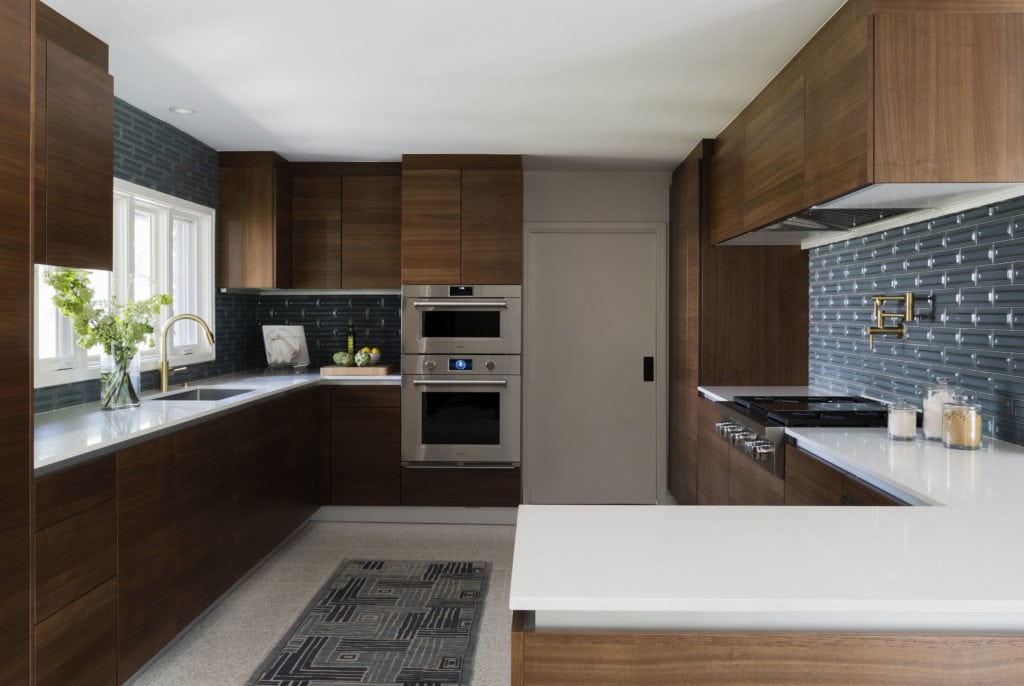 Modern Poggenpohl kitchen with Ann Sacks tile backsplash, designed by Laura U